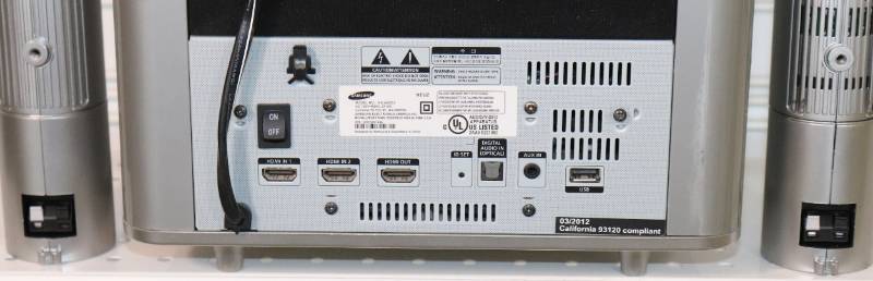 lot 51 image: Samsung PS-WE551 Surround Sound Sub & 2 Speakers