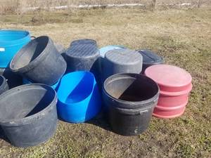 lot 93 image: Feeding Tubs or Planter Pots