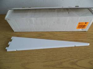 lot 53 image: Lot of 10  Double Track Shelf Brackets