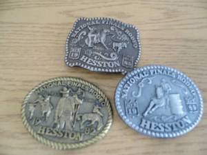 lot 105 image: Lot of 3 Hesson Belt Buckles