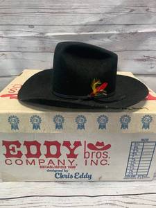 Eddy Bros. Black Fur Blend XX Cowboy Hat with Box
