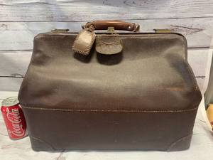 Vintage 1930s or 1940s Leather Doctor Bag
