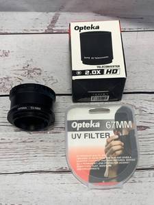 2X Tele Convertor, 67mm UV Filter, & Camera Adapter