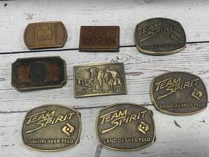Lot of 8 Vintage Belt Buckles