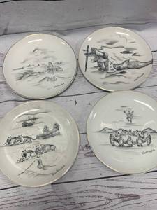 Lot of 4 Robert Mayokok Alaskan Plates