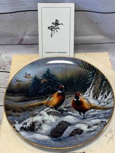 Wild Wings Plate Broken Silence-Pheasants