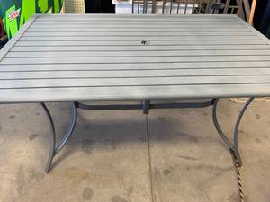Outdoor Patio Metal Table (approx 40 x 62 x 28 tall)