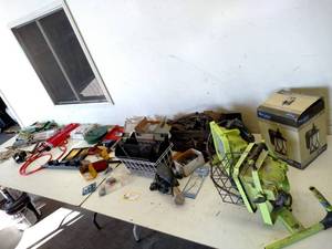 lot 48 image: Asstd Tools, Lights, Ice Cleats, &...