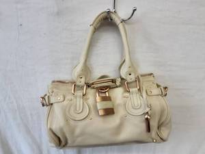 lot 1 image: Chloe Leather Handbag With Lock & Key