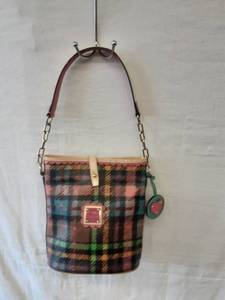 lot 4 image: Dooney & Bourke Plaid Handbag