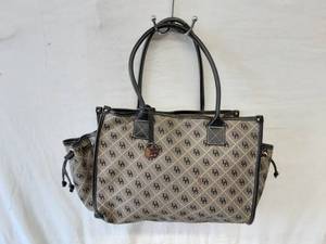 lot 6 image: Dooney & Bourke Signature Handbag Black With Leather Trim
