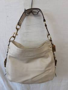 lot 11 image: Coach Handbag With Gold Metallic Trim