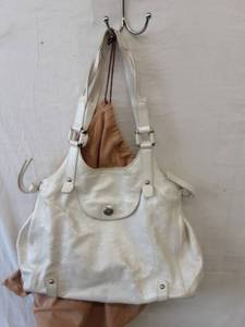 lot 33 image: White Monsac Shoulder Bag With Dust Bag