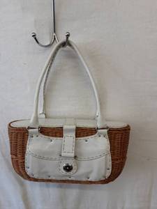 lot 34 image: Monsac Wicker Handbag With Dust Bag