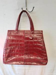 lot 35 image: Monsac Croc Print Handbag With Dust Bag