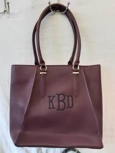 lot 62 image: Initial Inc. Vegan Leather Tote