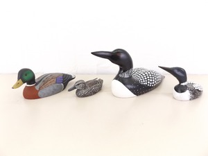 4 Artist Signed Wood Carved Life Sized Duck Sculptures