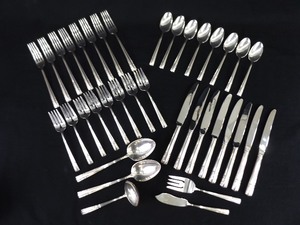 .925 Sterling Silver 37 Piece, Alvin Chapel Bells Flatware Set