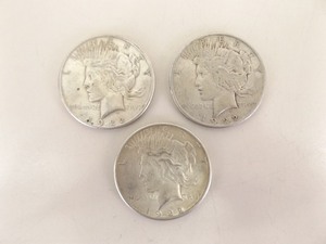 3 Loose 1922-S Peace&nbspSilver&nbspDollars