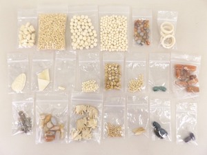 Lot of Agate, Natural Stone, and Bone Carved Beads