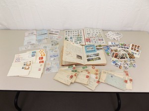 Vintage Stamp Collection, Letters, Scrapbook, etc.