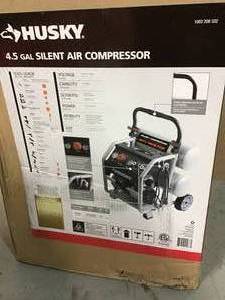 Husky 4.5 Gal. Portable Electric-Powered Silent Air Compressor not used