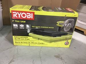 RYOBI 9 Amp Corded 7 in. Overhead Wet Tile Saw in good conditions