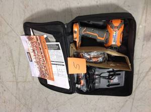 RIDGID 18-Volt Lithium-Ion Cordless 2-Speed 12 in. Compact DrillDriver Kit with (2) 1.5 Ah Batteries, Charger, and Tool Bag in working conditions