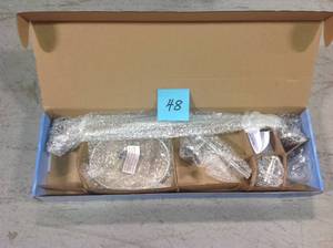 lot 48 image: PREMIUM BATHROOM HARDWARE SET 24 IN TOWEL BAR, TOILET PAPER HOLDER, TOWEL RING, ROBE HOOK