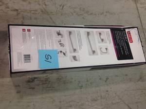 lot 51 image: Everly 3-Piece Bath Hardware Set with Towel RingToilet Paper Holder and 24 in. Towel Bar in Brushed Nickel