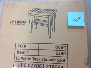 lot 59 image: Redmon Genuine Teak Petite Shower Seat