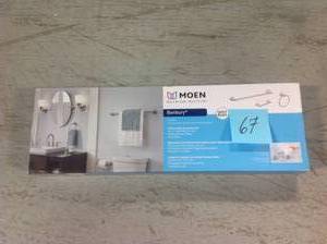 lot 67 image: MOEN Y2633BN Banbury 3-Piece Bath Accessory Kit in Brushed Nickel