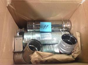 lot 77 image: DuraVent PelletVent 3 in. Stove Pipe Kit  MISSING PARTS