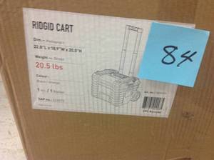 lot 84 image: RIDGID 22 in. Pro Gear Cart Tool Box in Black