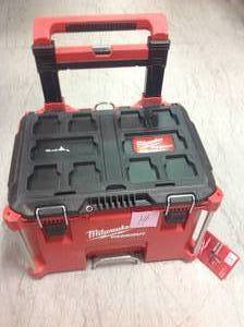 lot 14 image: Milwaukee 22 in. PACKOUT Rolling Tool Box with 9 in. Wheels in good conditions