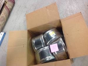 lot 39 image: Case of 4 Master Flow 10 in. Flexible Duct and Sheet Metal Connector Splice Collar new