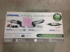lot 53 image: Dremel Ultimate Corded 3-Tool Combo Kit with 15 Accessories and Carrying Bag in good conditions