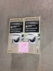 lot 77 image: Lot of 2 Everbilt 4 in. Hinged Louvered Vent Hood in White