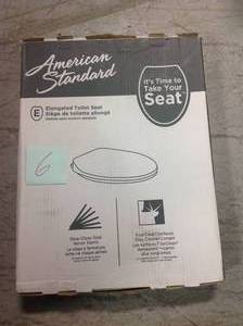 lot 6 image: American Standard Cadet Toilet Seat with Slow-Close and EverClean not used