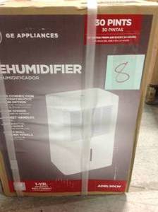 lot 8 image: GE 30 pt. Dehumidifier not used