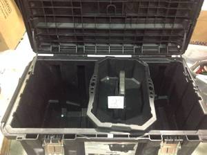 lot 20 image: &nbspHusky Mobile Job Box Utility Cart Black Water and Dust Seal 50 Gal.  37 in. missing key 
