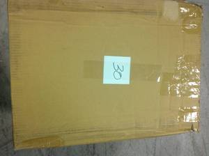 lot 30 image: Gatco 14.25 in. W x 19.5 in. H Bath Vanity Stool in Satin Nickel not used