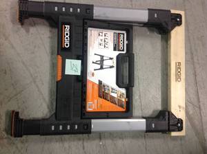 lot 37 image: RIDGID 32 in. Adjustable Folding Sawhorse in good condition