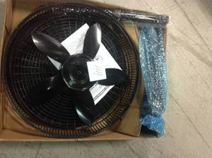 lot 44 image: Lasko 18 in. Cyclone Pedestal Fan in Black with Remote Control open box customer return