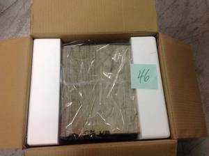 lot 46 image: Heat Storm 1500-Watt Logan Deluxe Portable Electric Infrared Space Heater in Tan open box customer return