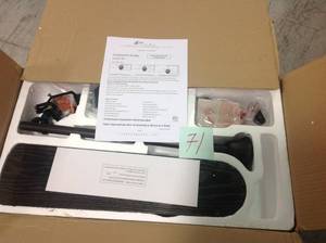 lot 71 image: 52 in. Silver Punched Metal Ceiling Fan by River of Goods open box customer return