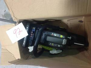lot 92 image: Ryobi 14 in. 37cc 2-Cycle Gas Chainsaw used in good condition