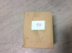 lot 94 image: Englehorn 5 in. W. 1-Light Chrome WallBath Sconce with Inside White Painted Etched Glass not used