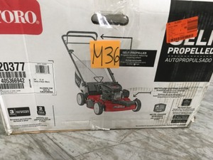lot 109 image: Toro 22 in. Kohler Low Wheel Variable Speed Gas Walk Behind Self Propelled Lawn Mower in new conditions