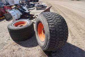 Full Set of Kubota Tractor Turf Tires and Rims